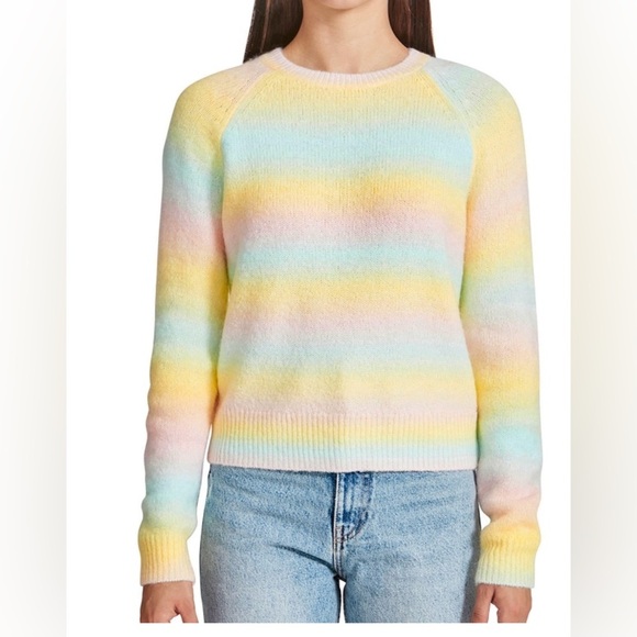 NWT BB Dakota by Steve Madden Ladies' Ombre Wool Sweater, Yellow Ombre X-Large - Picture 2 of 6